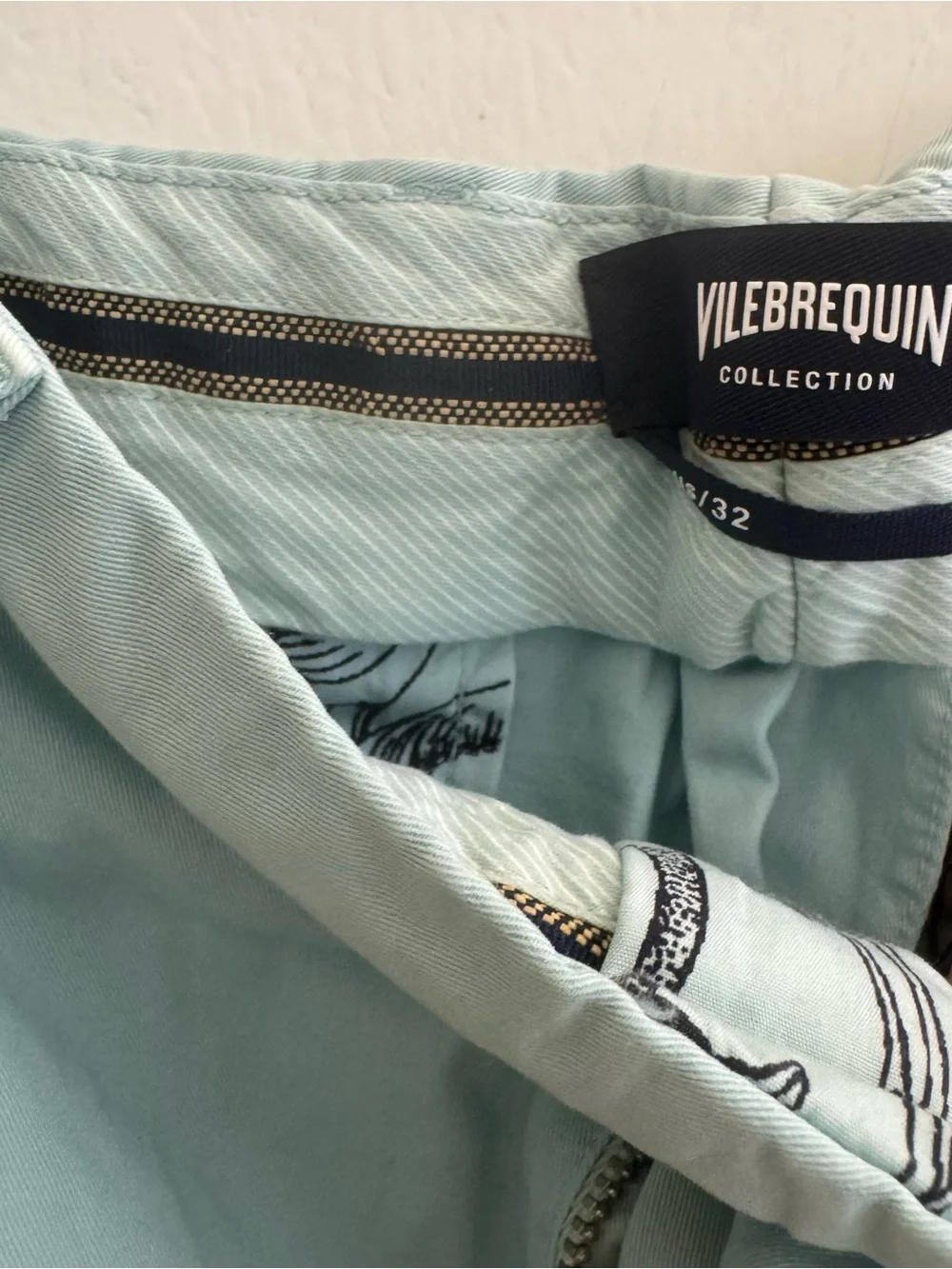 Vilebrequin Men's Light Aqua Flat-Front Shorts